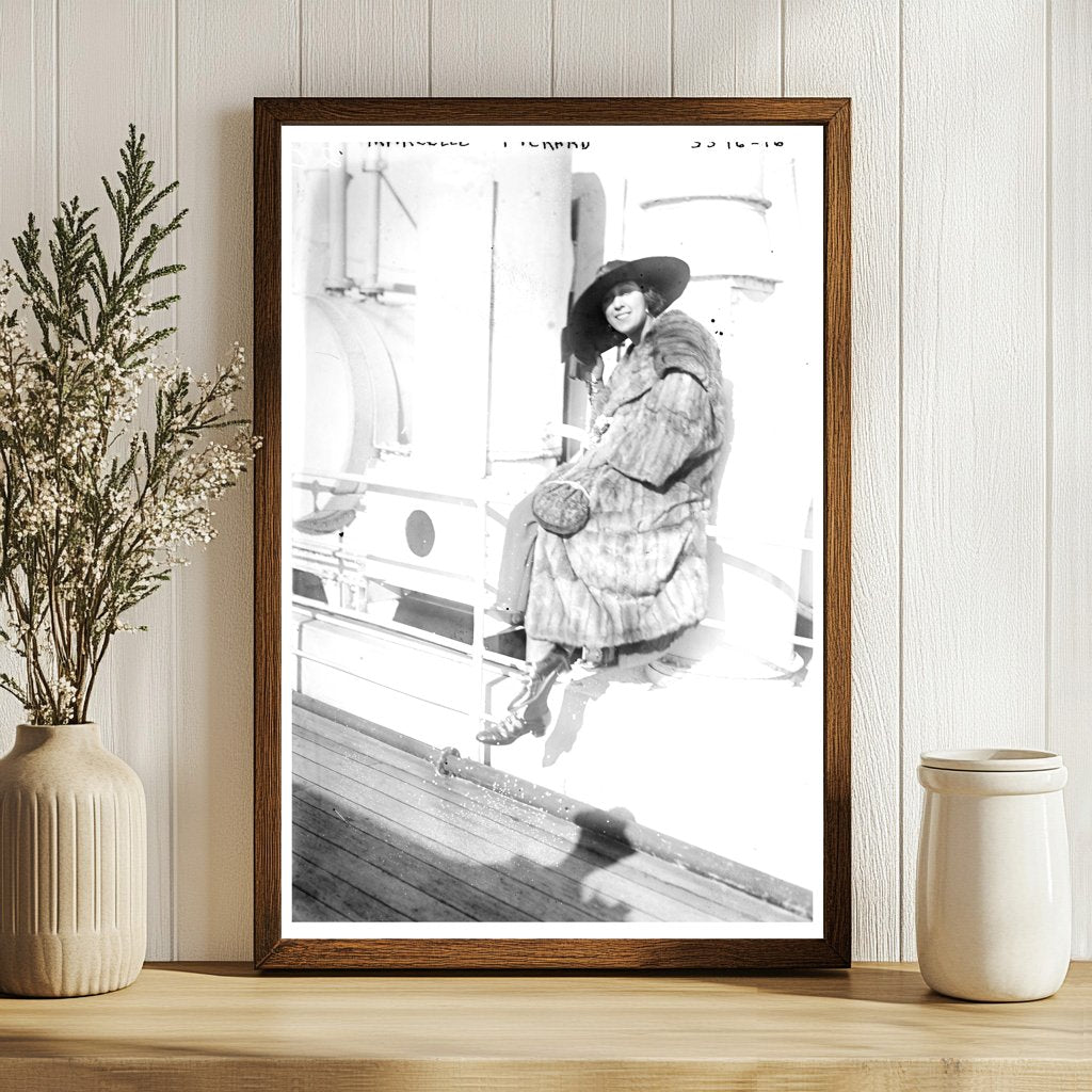 1920s Icon: Marcelle Pickard Vintage Glass Photograph