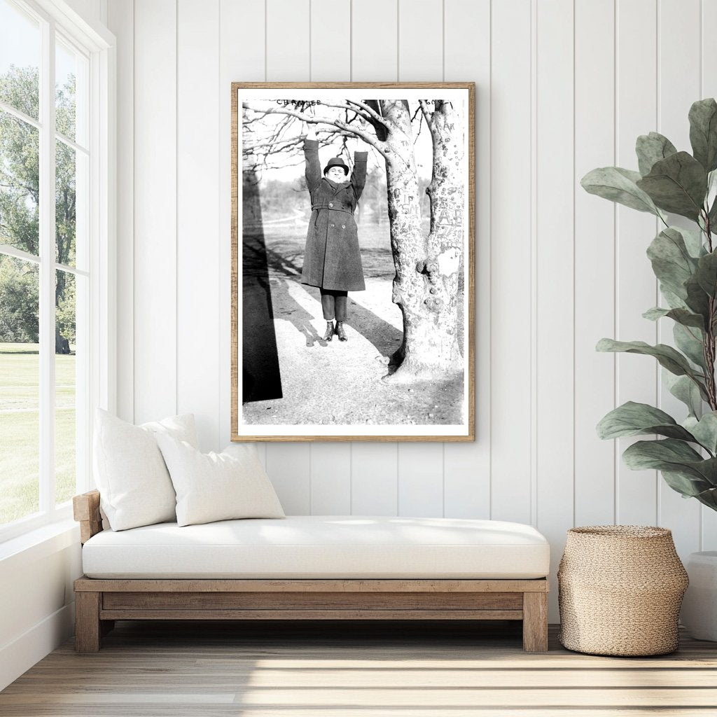 1920s Historical Image: Chamlee Suspended from Tree