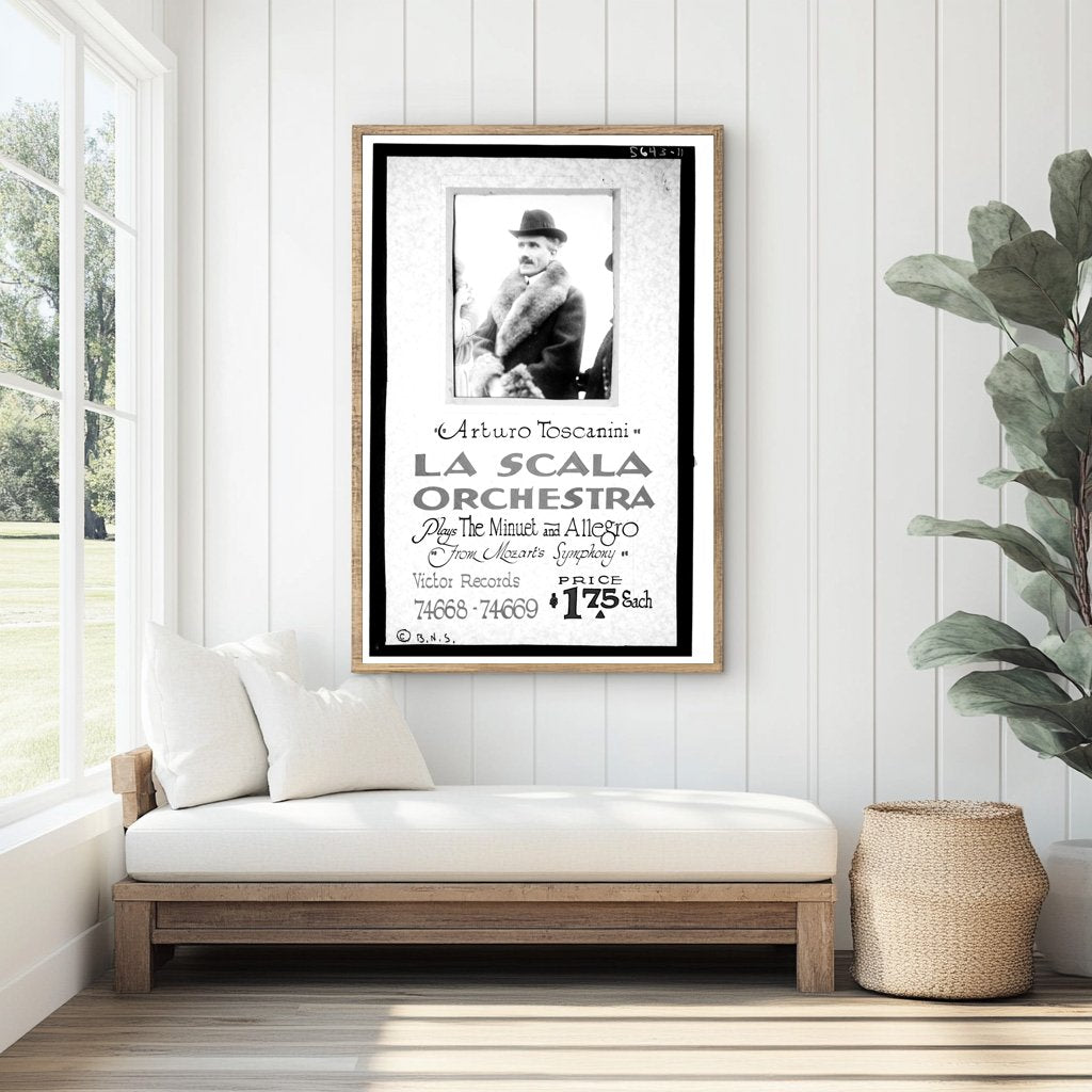 Vintage Poster of Dynamic Conductor Toscanini