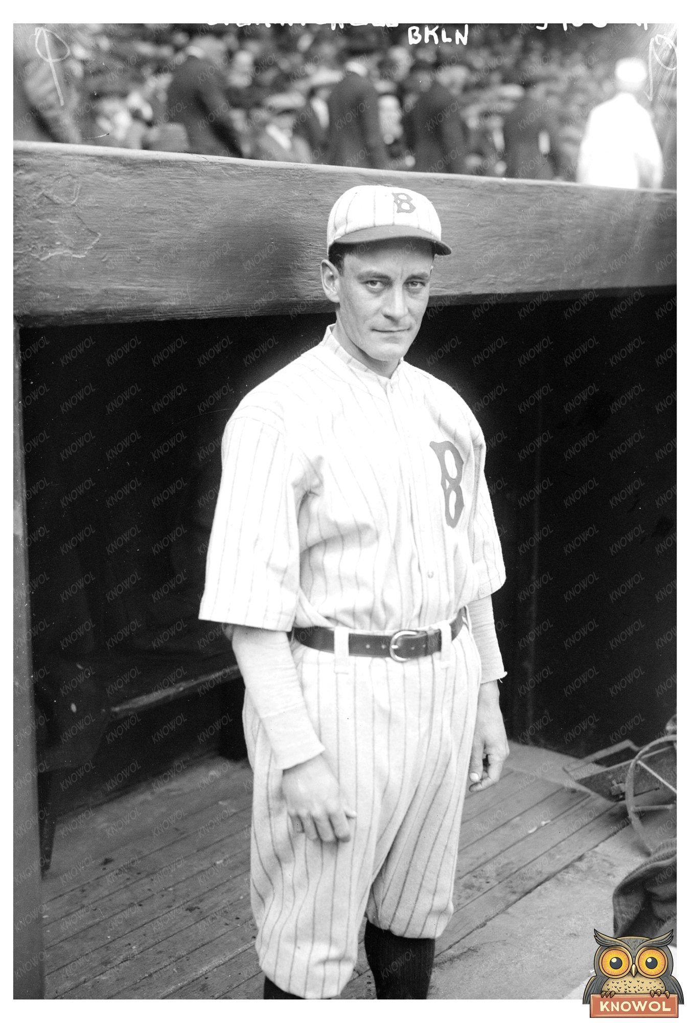 1922 Brooklyn Baseball Star C.E. Mitchell in Action