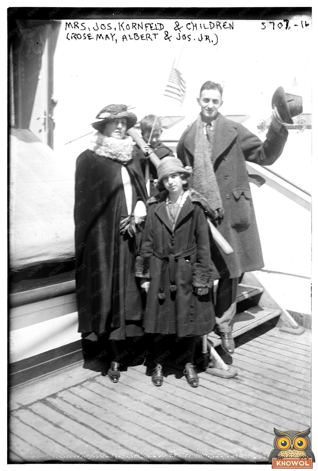 1920s Family Portrait: Mrs. Kornfeld & Children