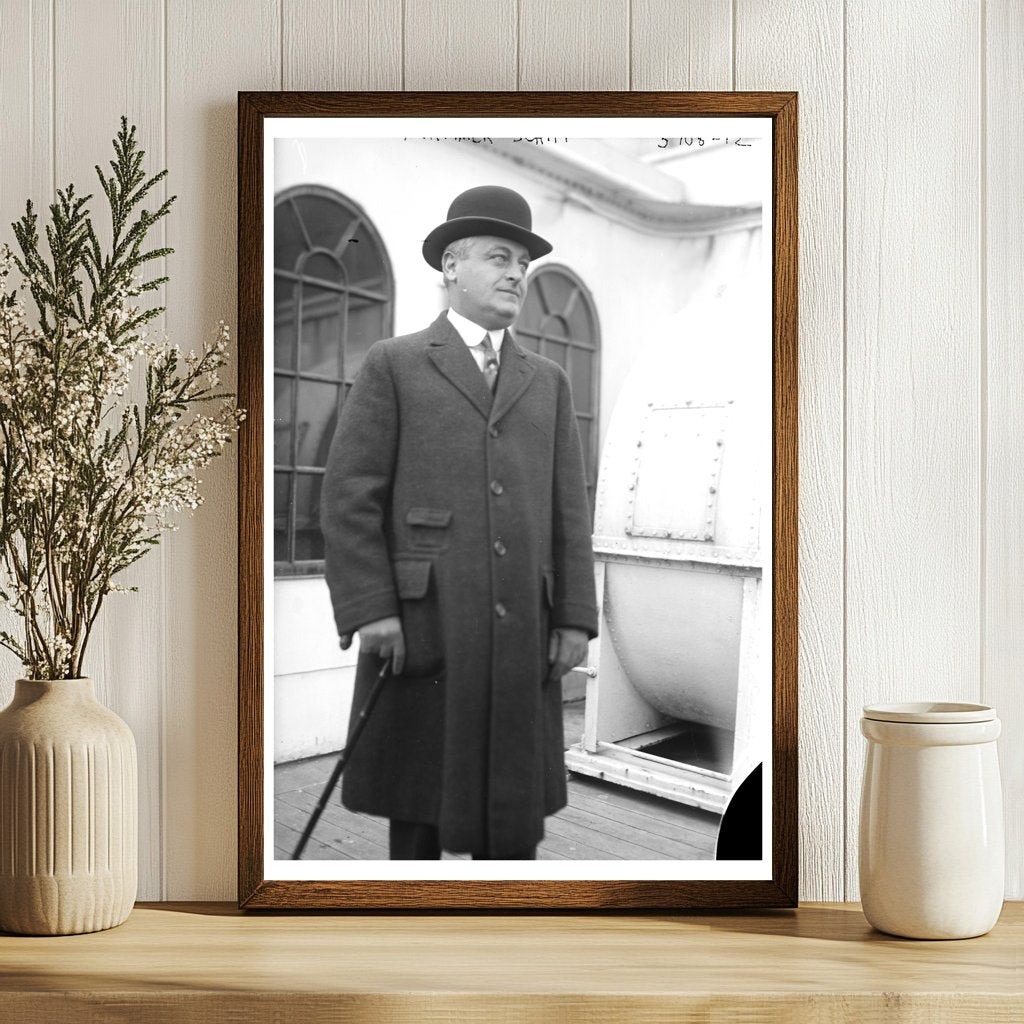 Elegant Portrait of Early 20th Century Financier