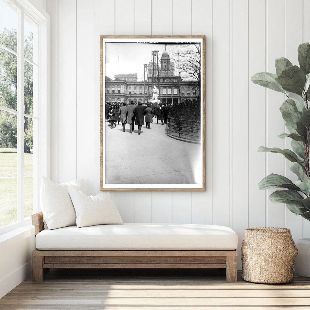 1920s Civic Virtue Statue Unveiling Ceremony