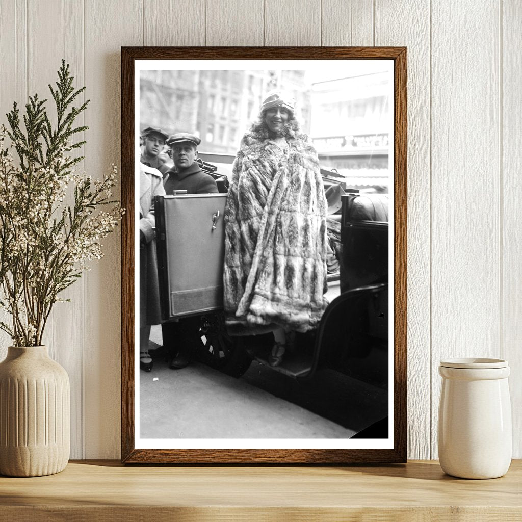 Elegant Individual in Luxurious Fur Coat, 1920s