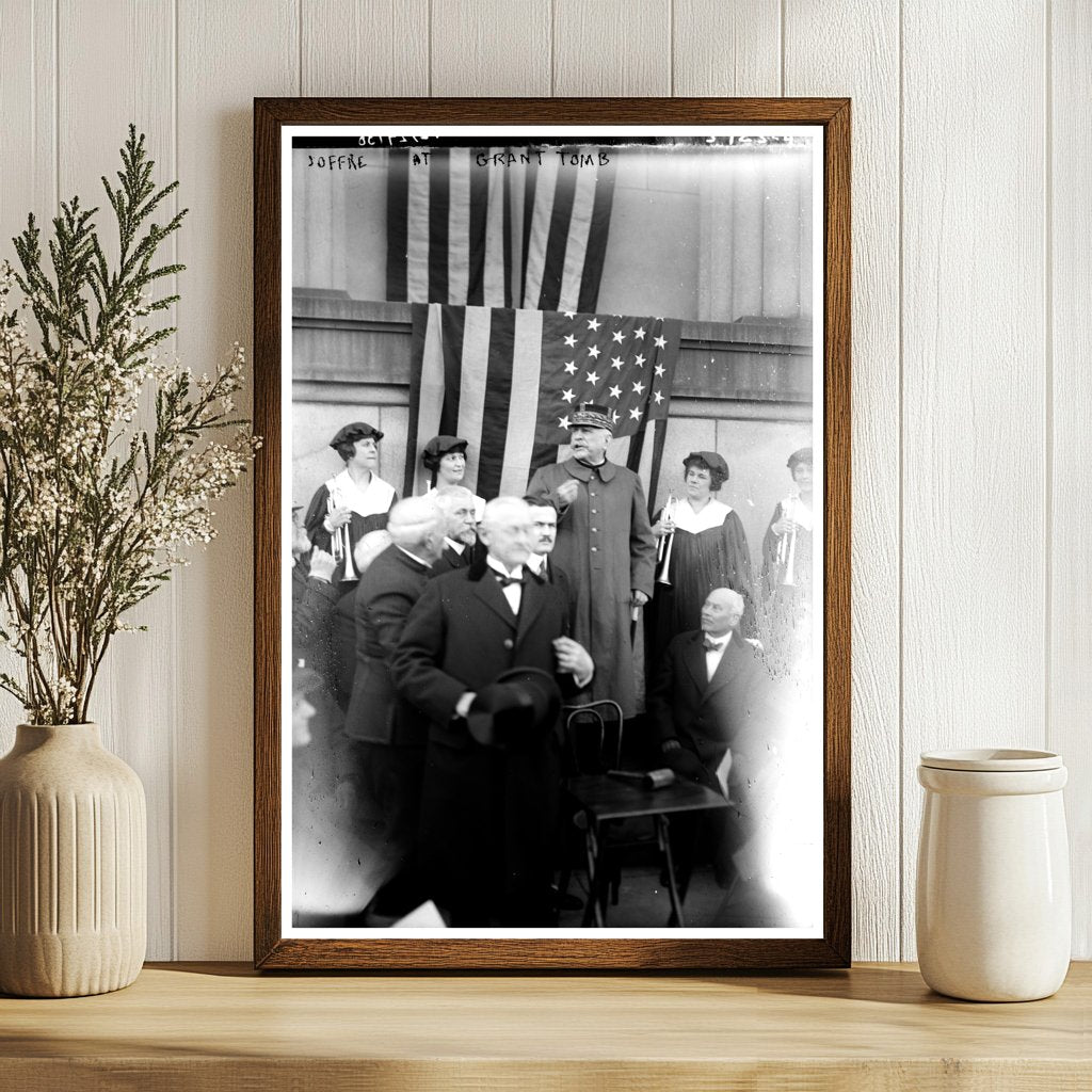 General Joffre Salutes at Grants Tomb, 1920s