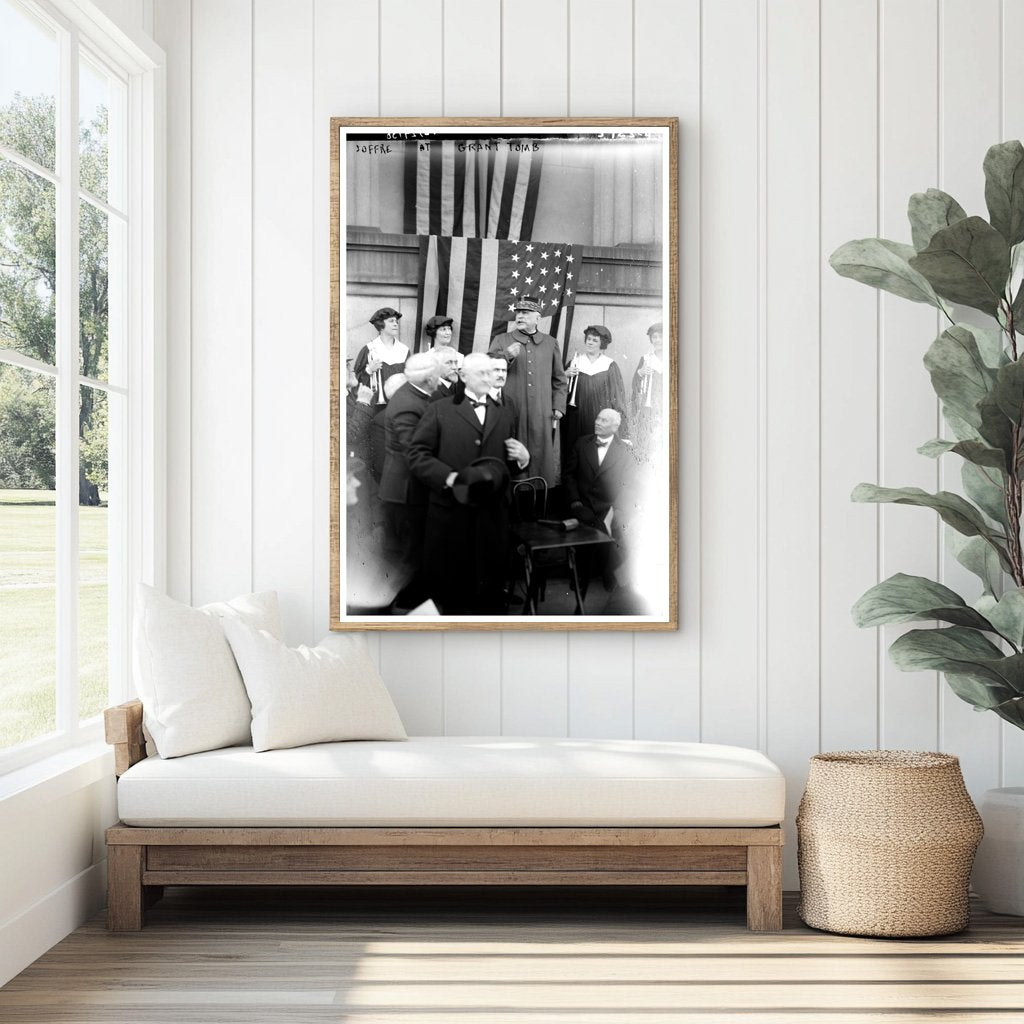 General Joffre Salutes at Grants Tomb, 1920s