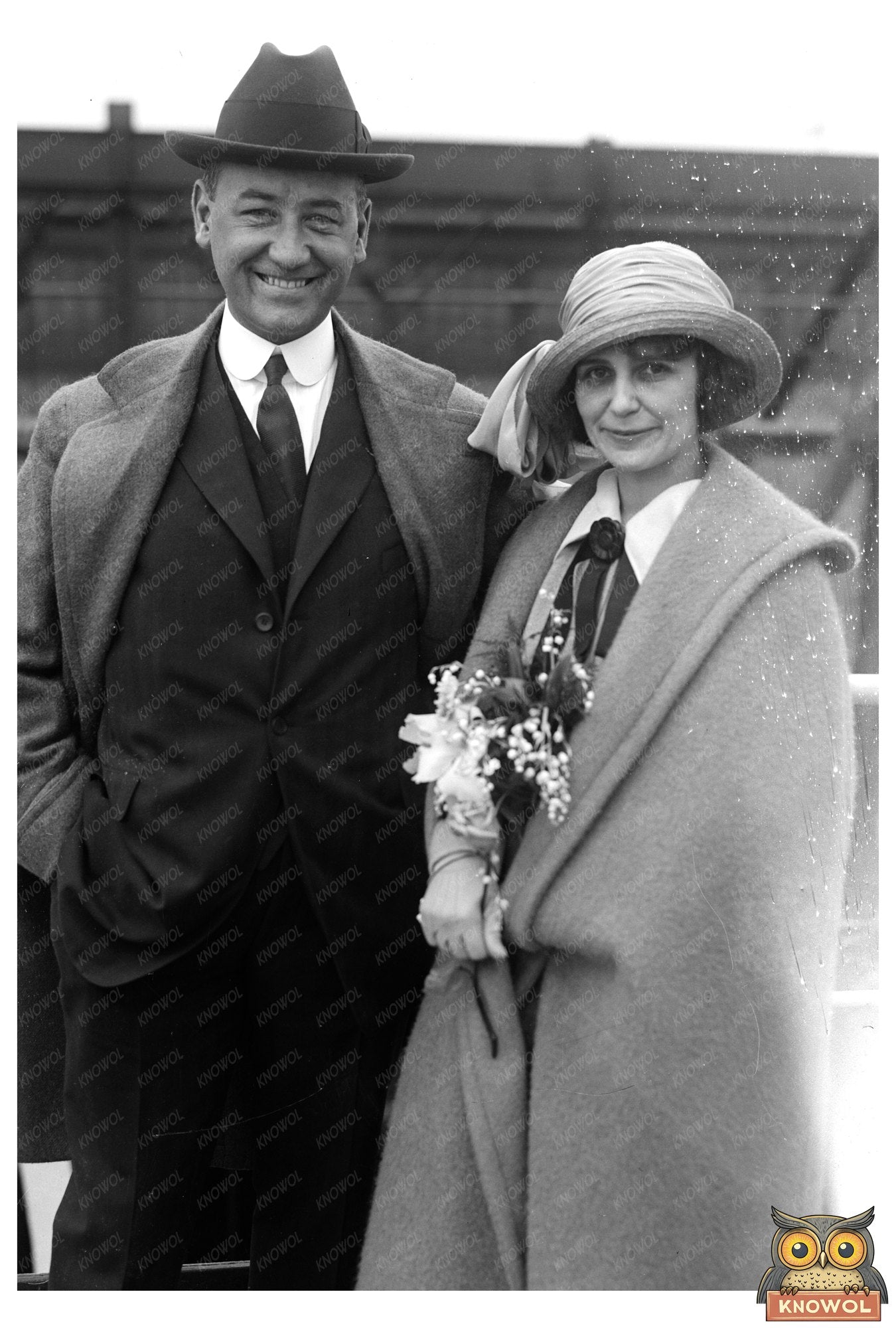 1920s Intimate Portrait of Leslie Kincaid & Wife