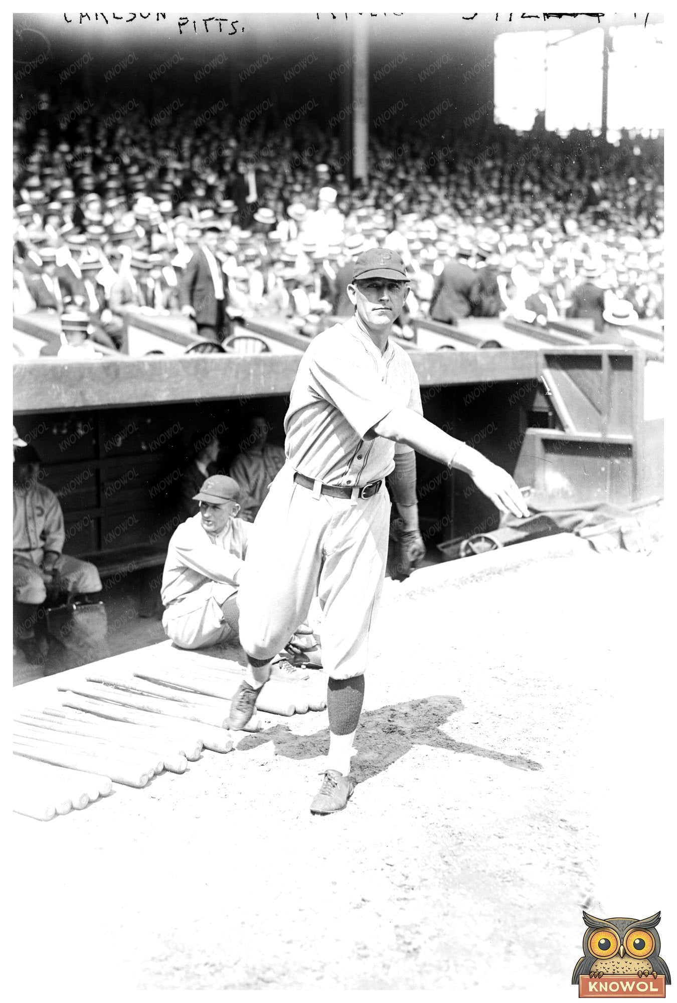 1921 Pittsburgh Baseball: Catcher Hal Carlson in Action