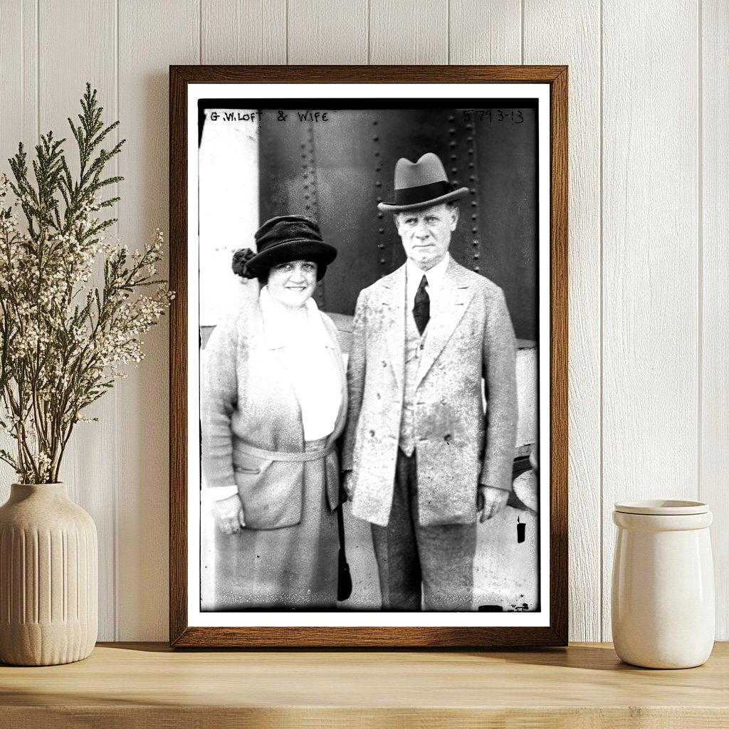 1922 Portrait of a Couple in Early 20th Century Life