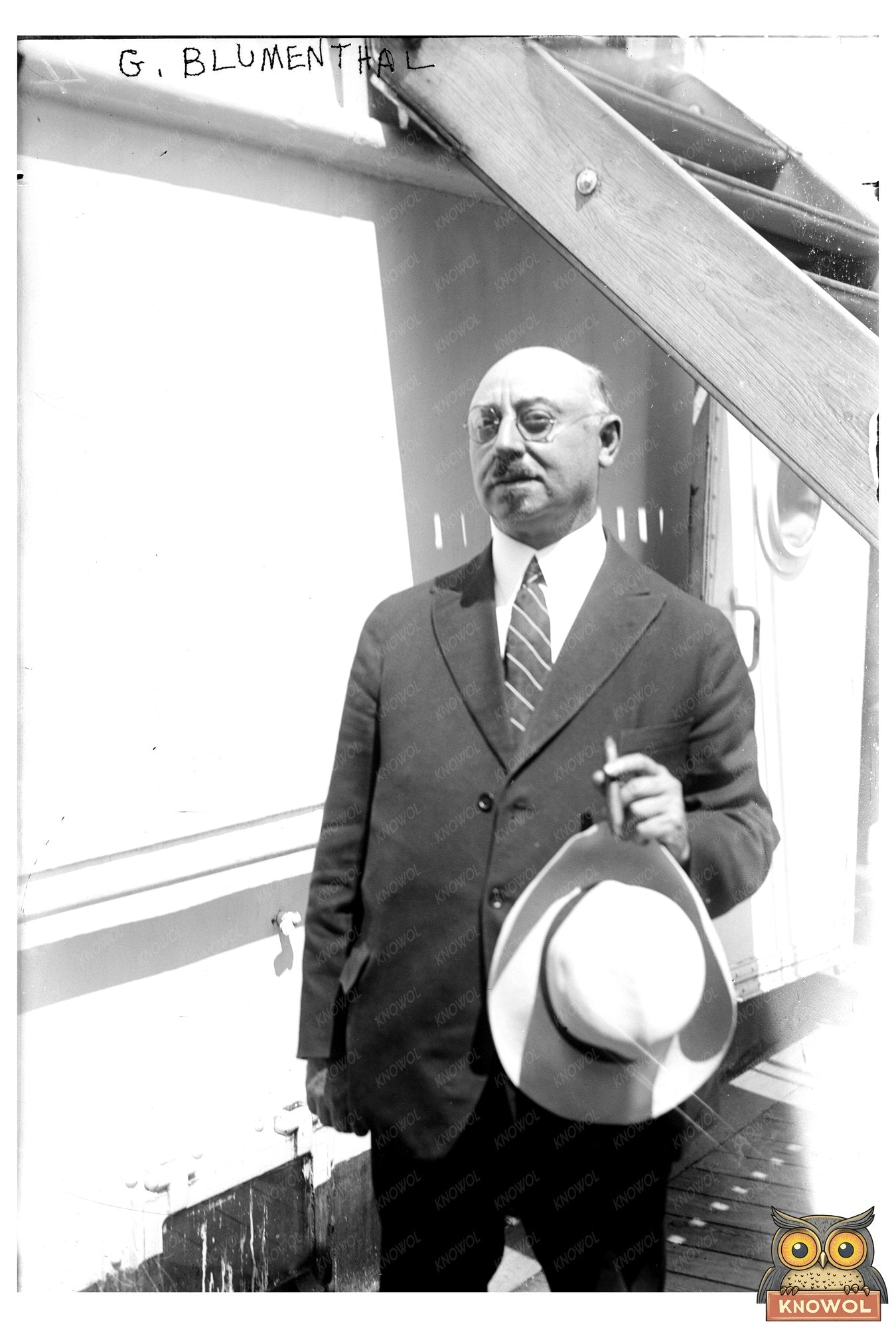 1920s Glass Negative of Influential American Financier