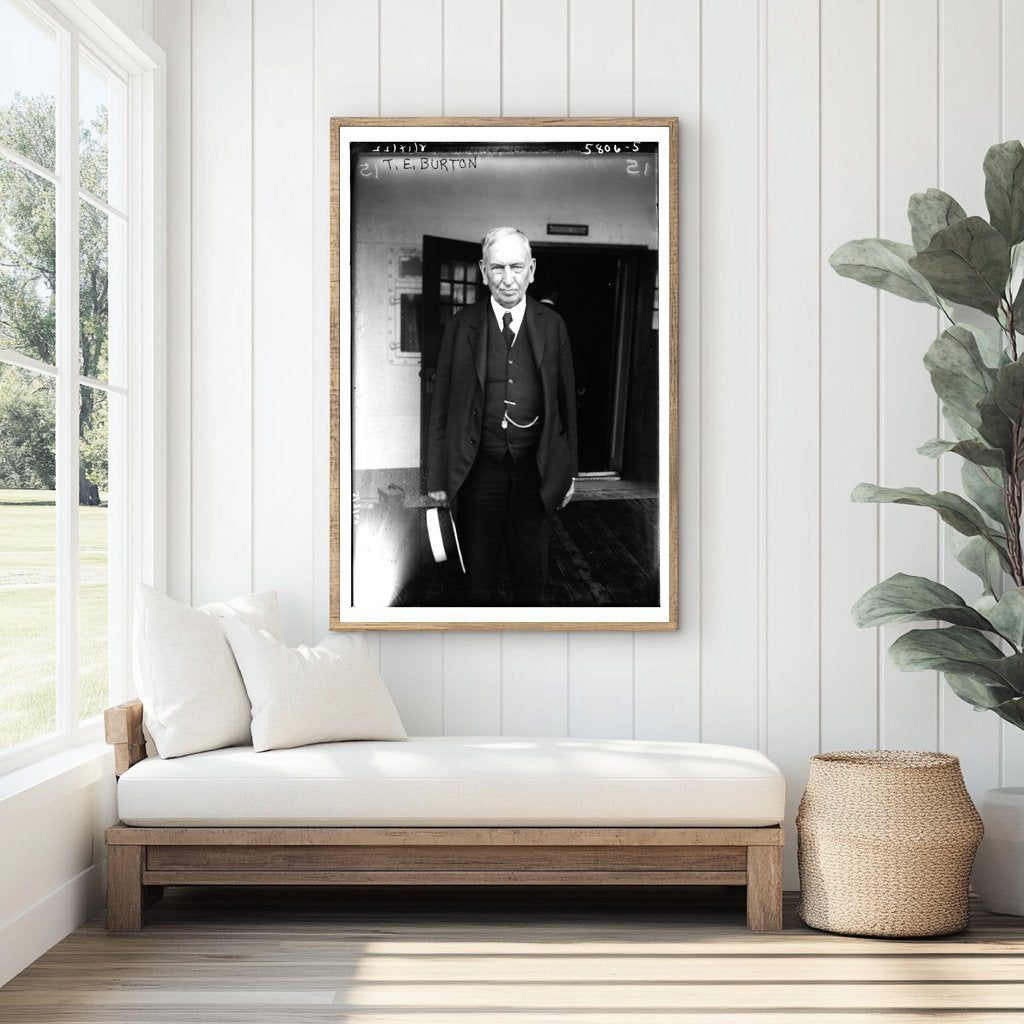 Historic Portrait of U.S. Politician T.E. Burton, 1922