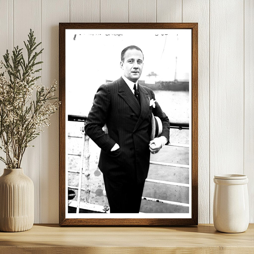 1920s Portrait of Gennaro Barra in Vintage Style