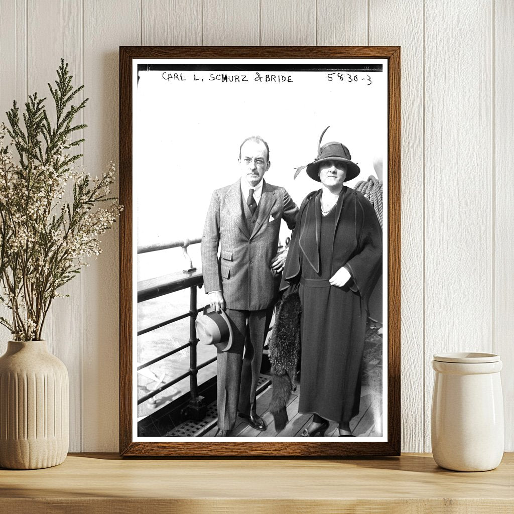 1920s Wedding Bliss: A Prominent Couples Portrait