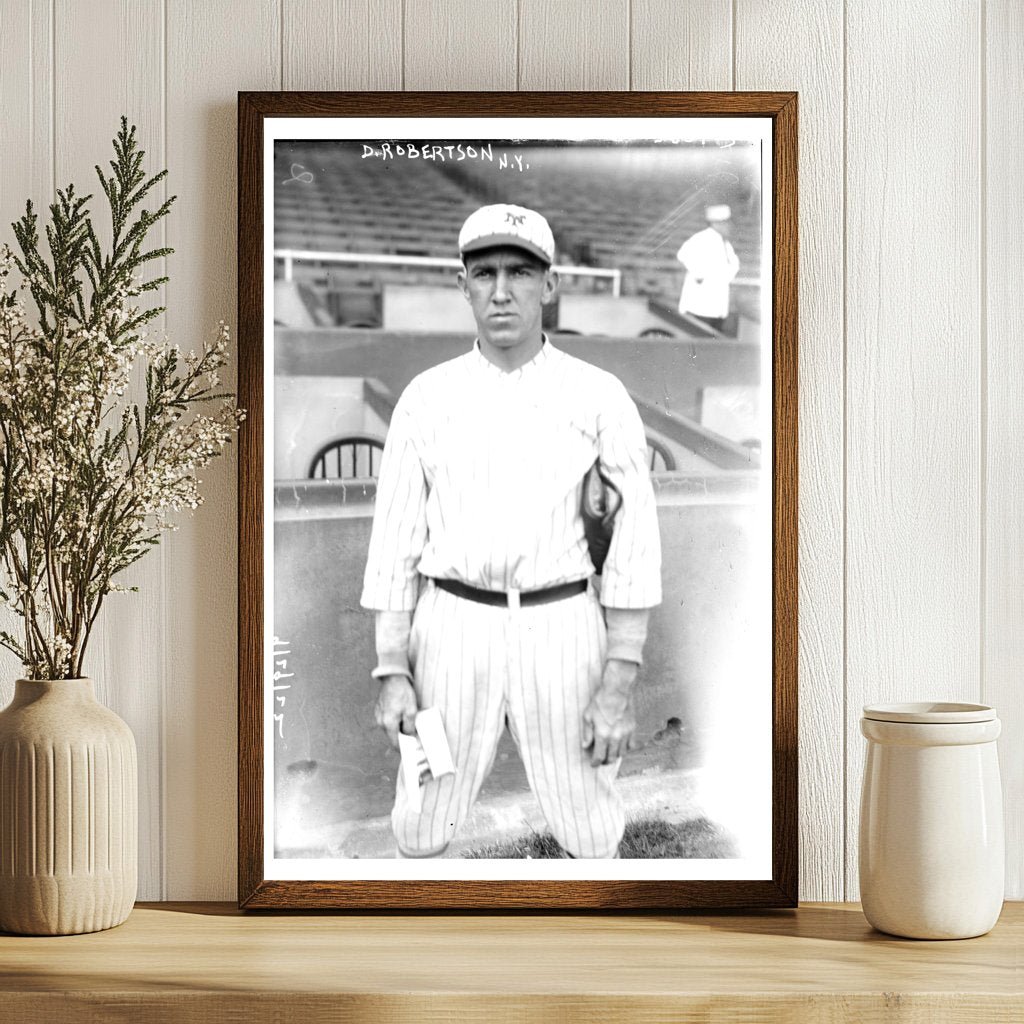 1922 New York Baseball Star Dave Robertson in Action