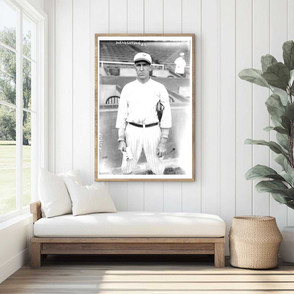 1922 New York Baseball Star Dave Robertson in Action