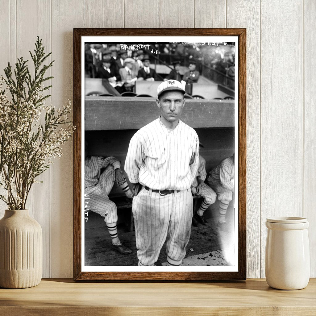 1922 New York NL Baseball Star Dave Bancroft in Action