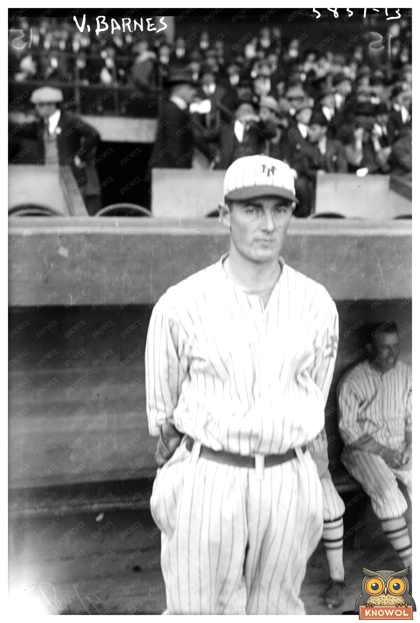 Vintage 1922 Baseball Star in New York Action