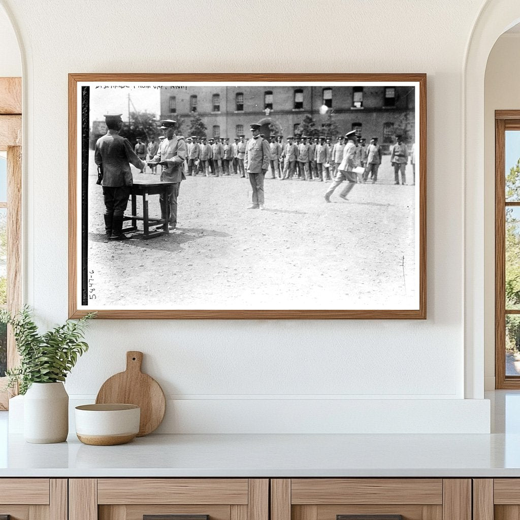 1920s Japanese Army Discharge Ceremony Moment