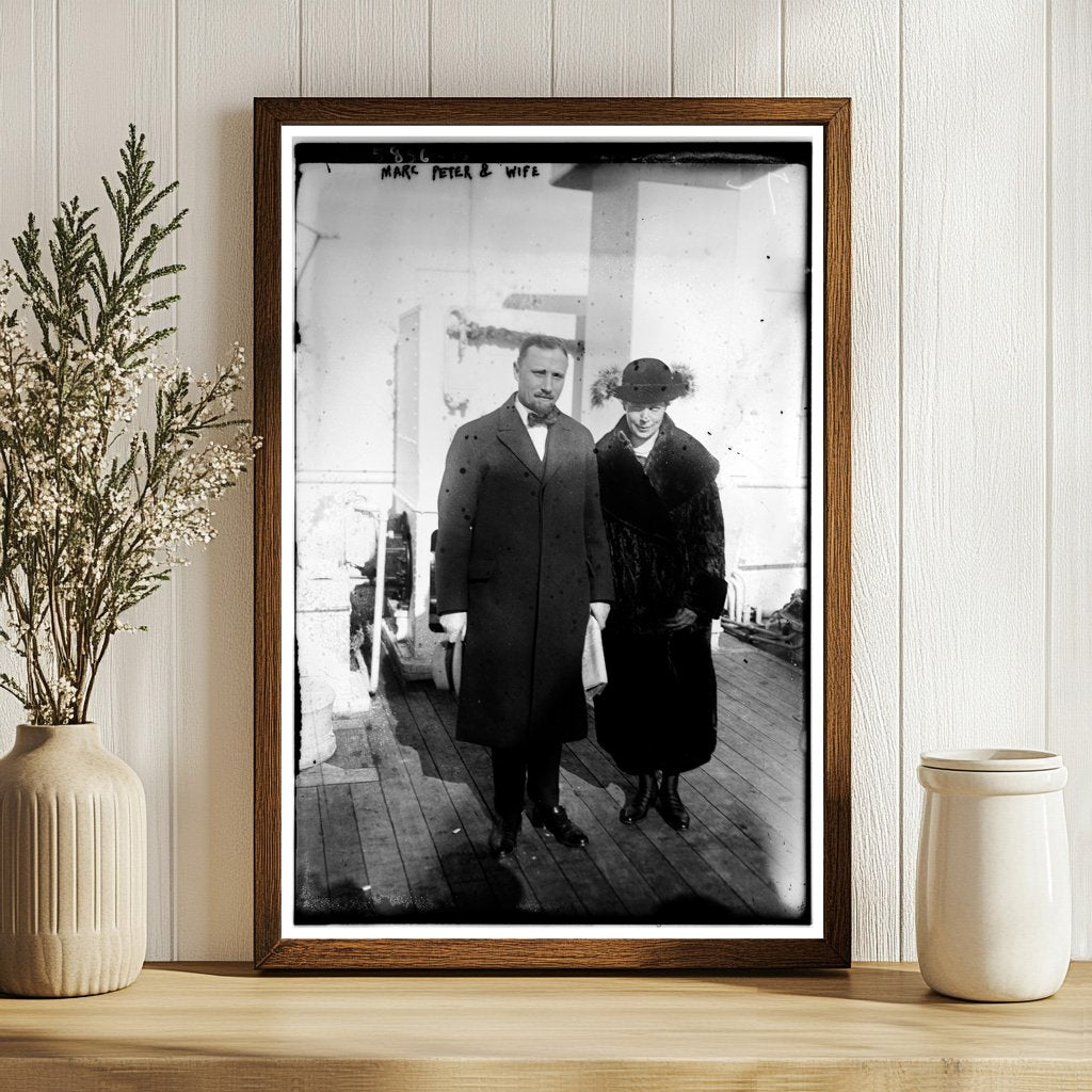 1922 Portrait of a Charming Early 20th Century Couple