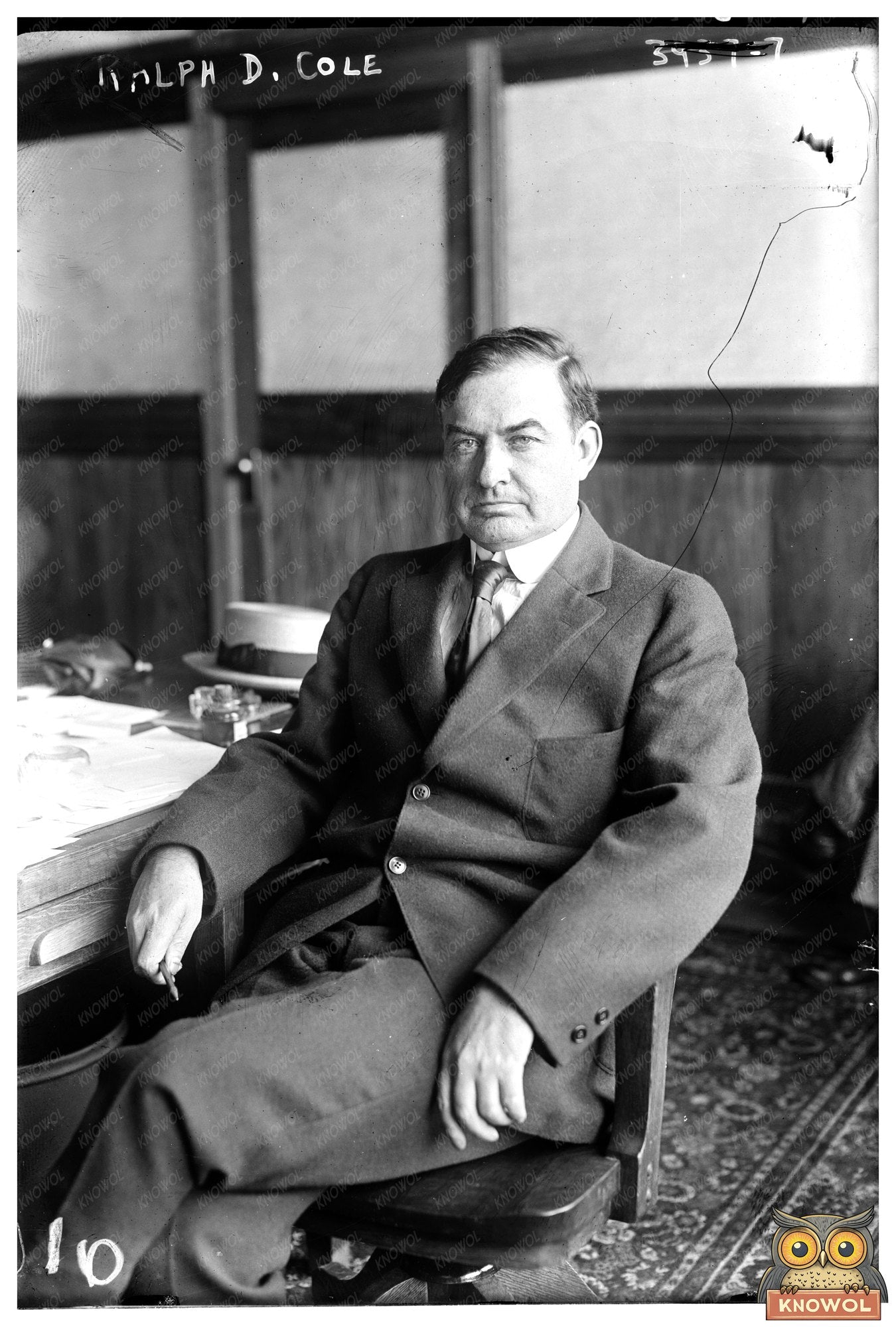 Historic Portrait of 1920s Ohio Politician in Action