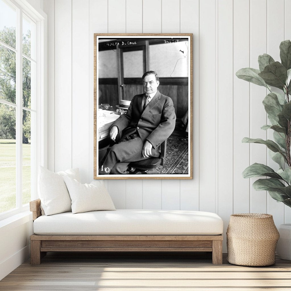 Historic Portrait of 1920s Ohio Politician in Action
