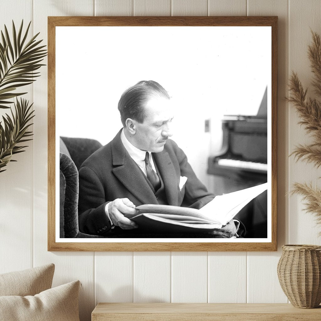 1920s Era Portrait: Elegant Figure in Historical Context