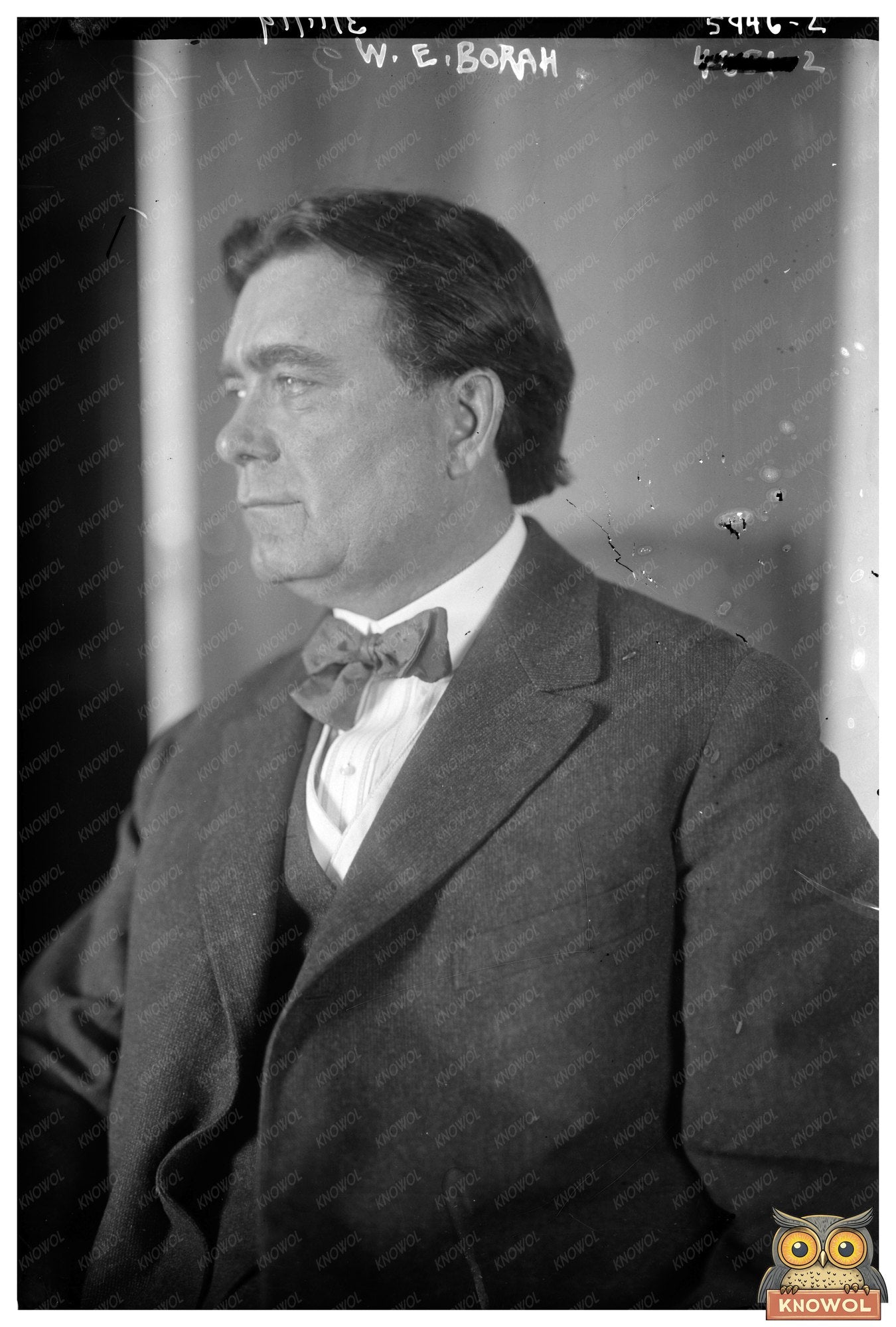 Idahos Influential Senator: W.E. Borah Portrait 1920s