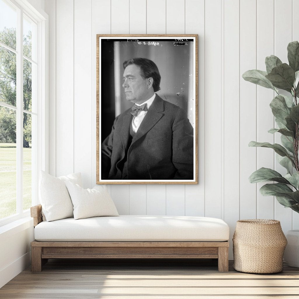 Idahos Influential Senator: W.E. Borah Portrait 1920s