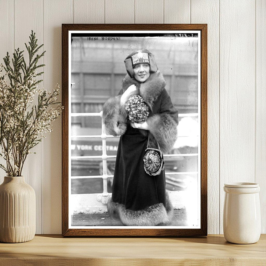 1920s Broadway Star Irene Bordoni in Glamorous Pose
