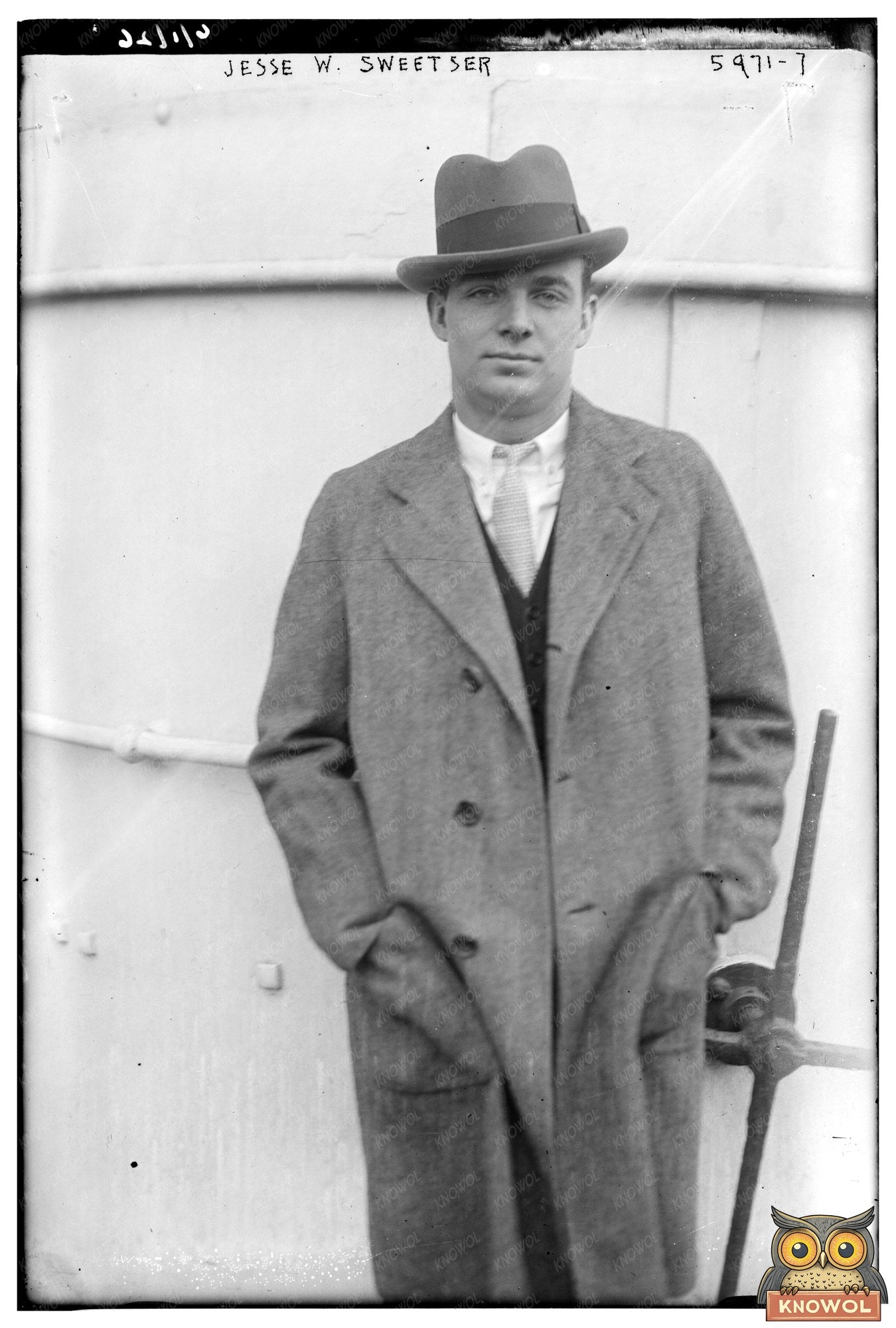 1923 Portrait of Notable Figure Jesse W. Sweetser