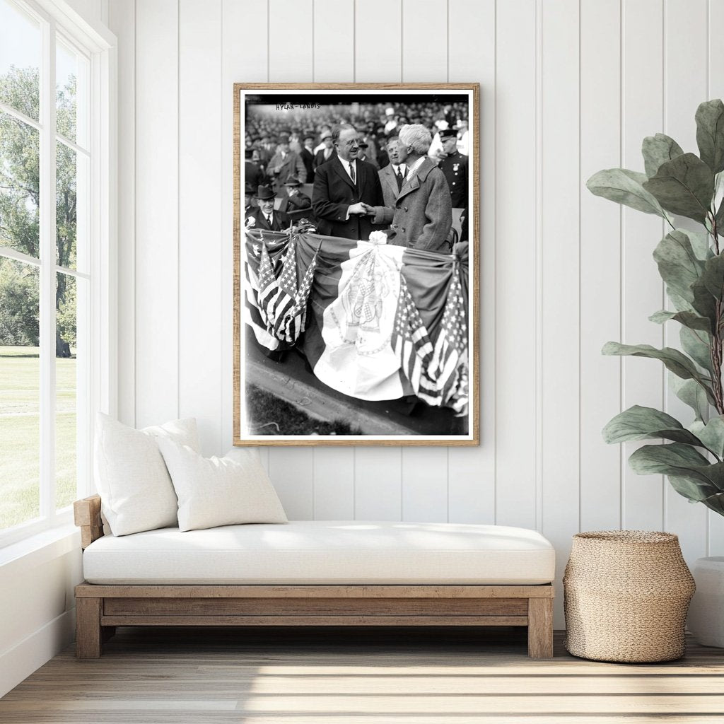 1923 NYC Mayor Hylan & Baseballs Landis Meeting