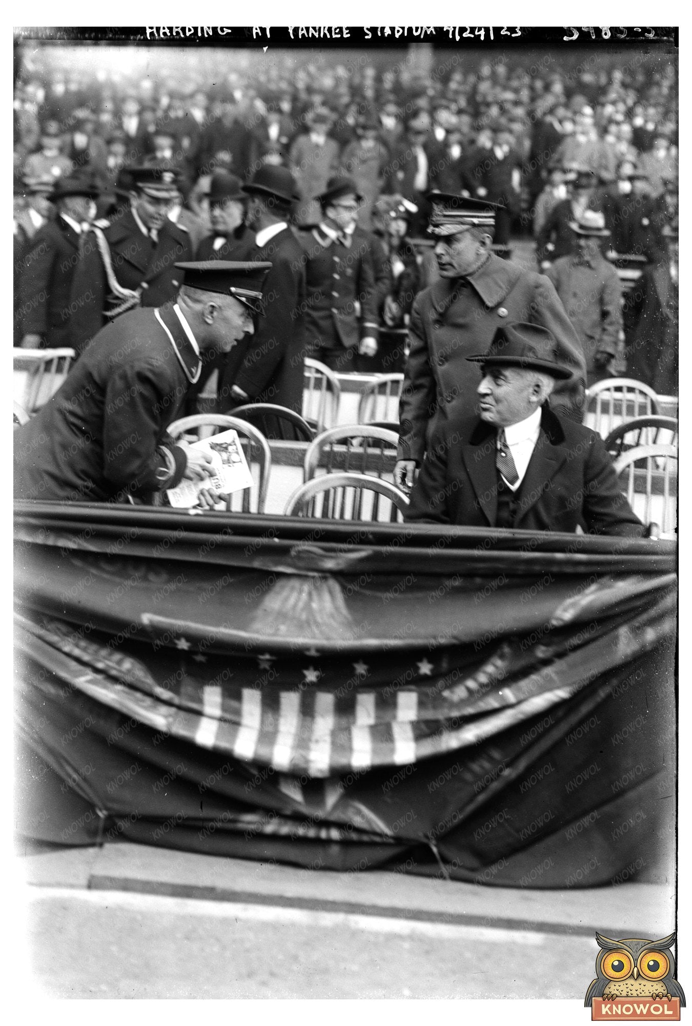 President Harding Celebrates at Yankee Stadium, 1923
