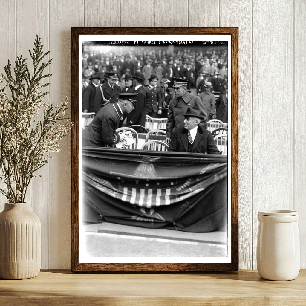 President Harding Celebrates at Yankee Stadium, 1923