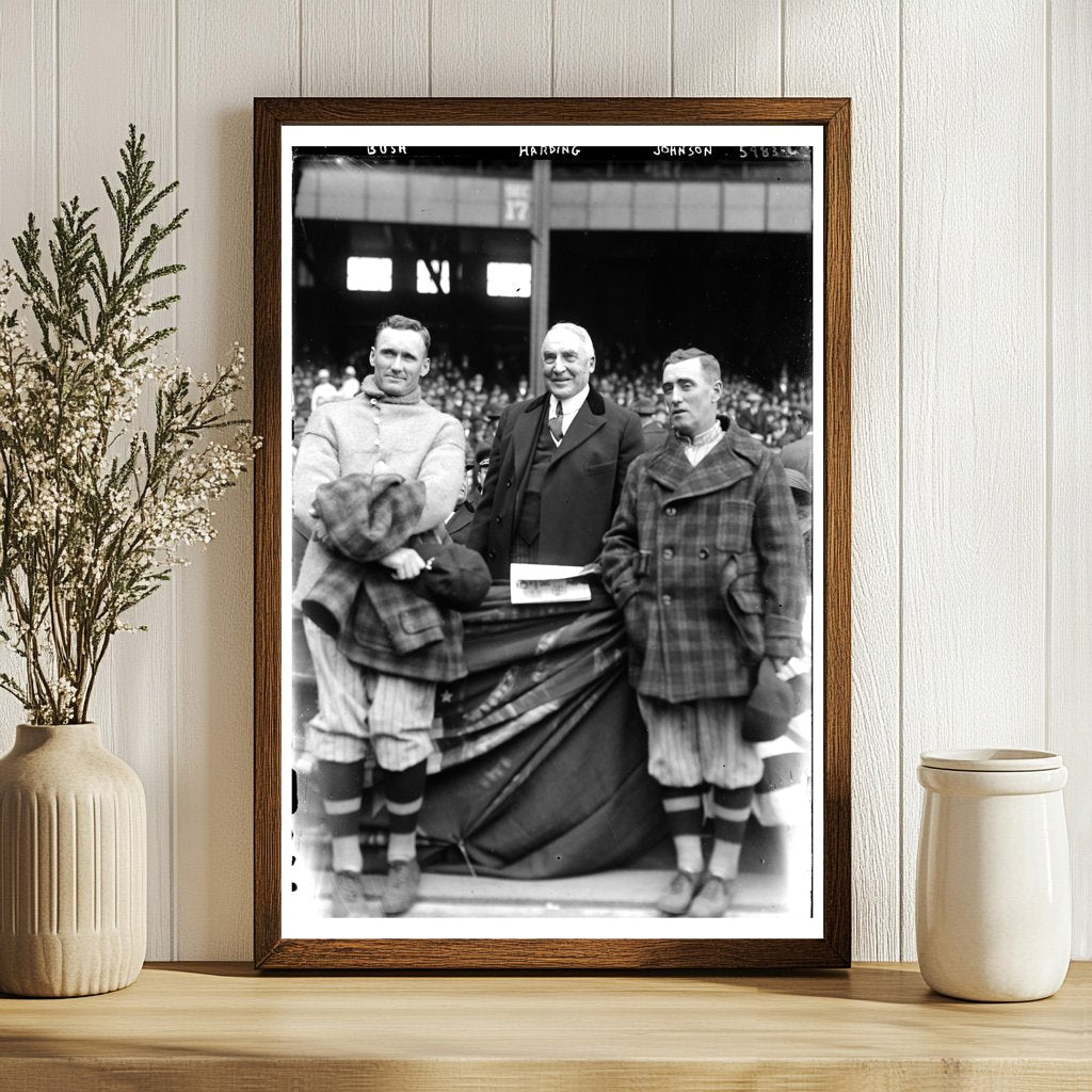 Historic Meeting: Baseball Legends with President Harding