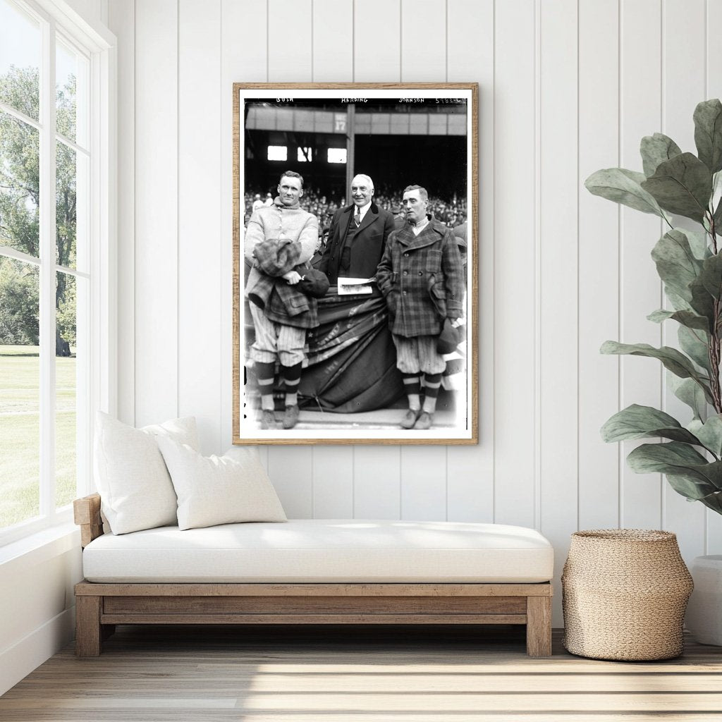 Historic Meeting: Baseball Legends with President Harding