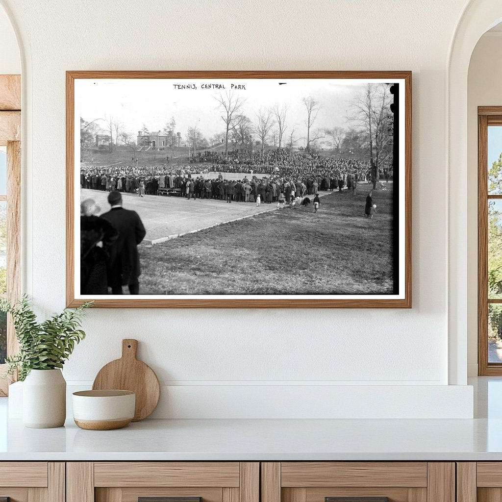 1920s Central Park Tennis: A Glimpse of Vibrant Play