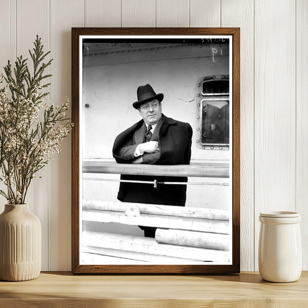 1920s Vintage Portrait of De Luca in Classic Style