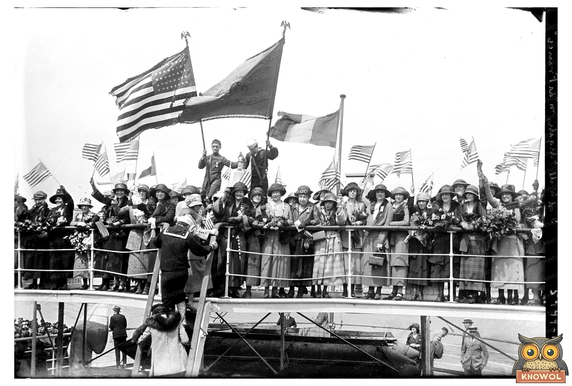 1923 Good Will Delegates Aboard LA FRANCE
