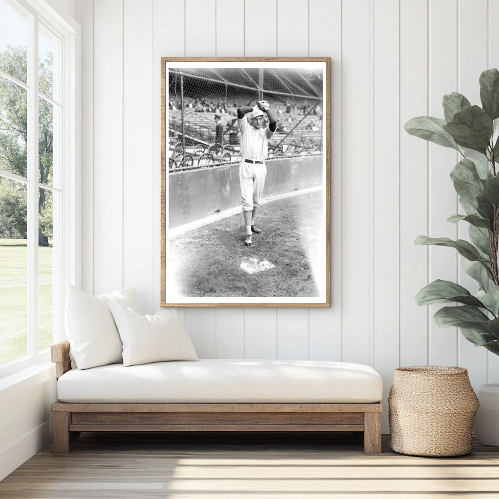 1923 Baseball Star Eddie Rommel in Action