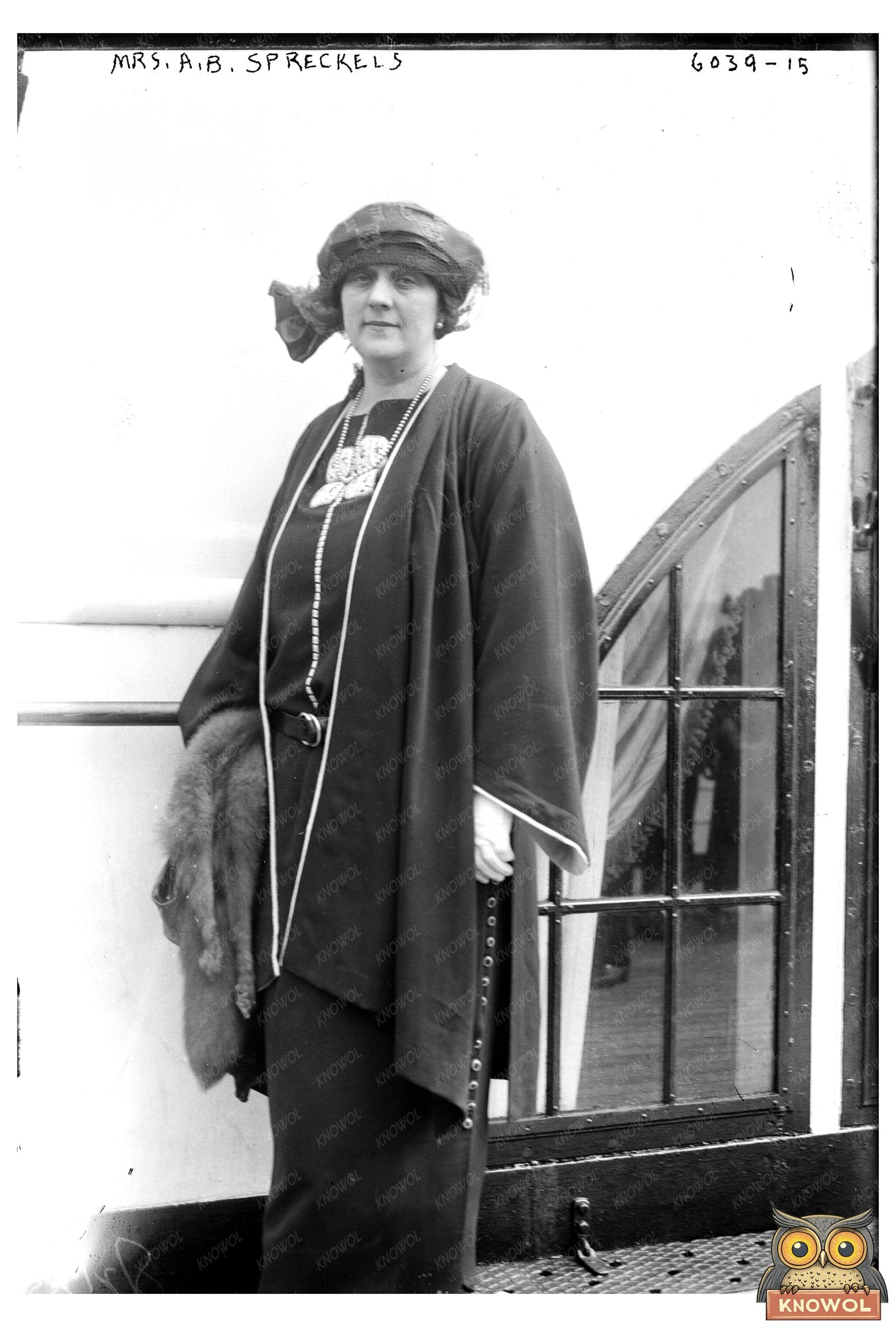 1920s Elegance: Mrs. A.B. Spreckels in Glamorous Portrait