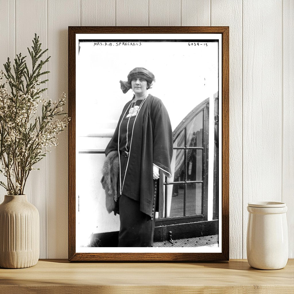 1920s Elegance: Mrs. A.B. Spreckels in Glamorous Portrait