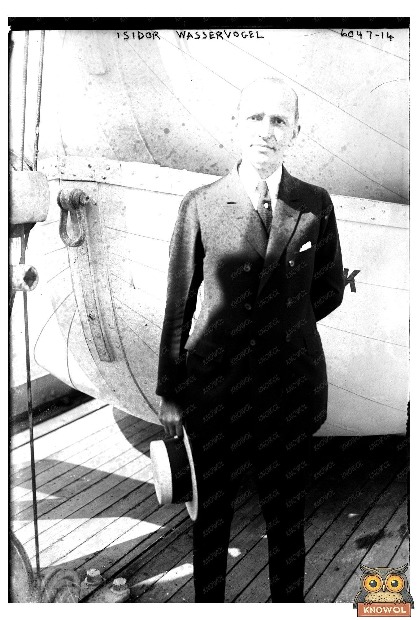 Vintage Portrait of Isidor Wasservogel, 1920s