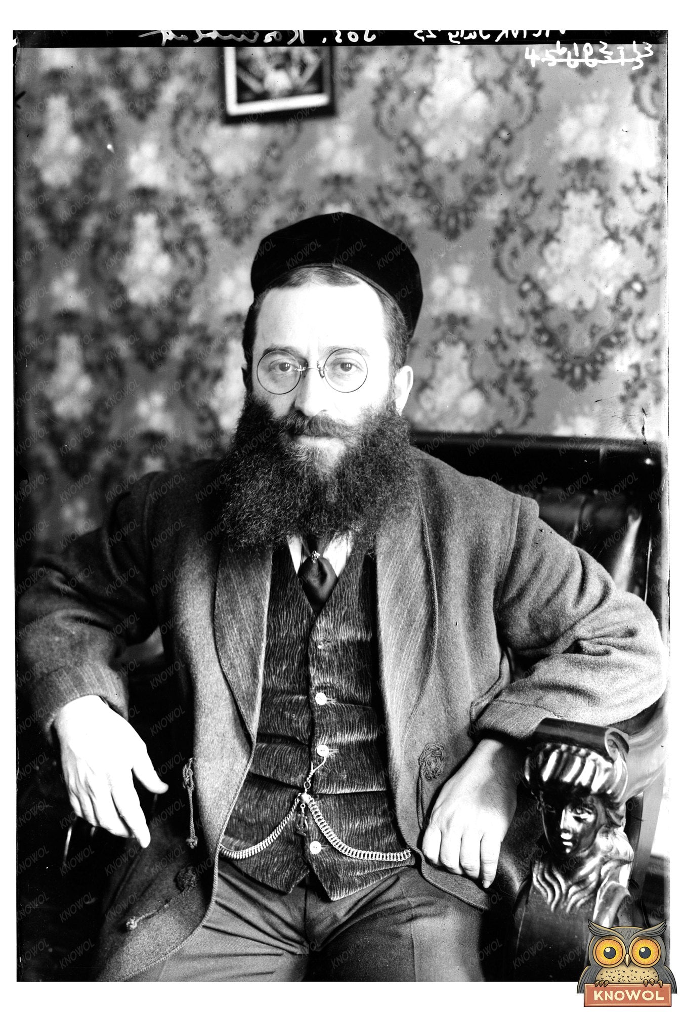 1923 Glass Negative of Notable Historical Figure