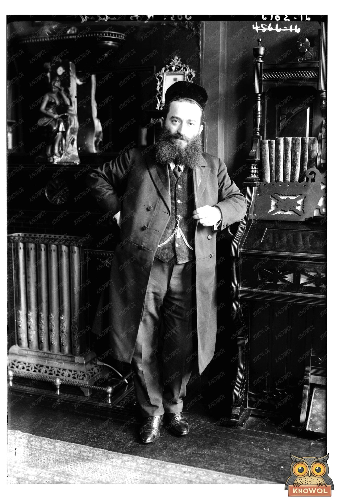 Vintage 1920s Portrait of a Notable Jewish Leader