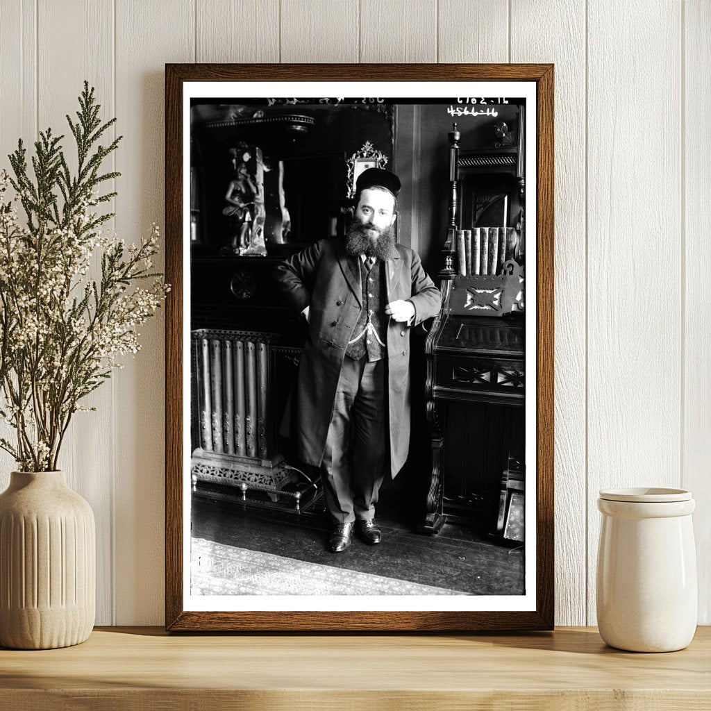 Vintage 1920s Portrait of a Notable Jewish Leader