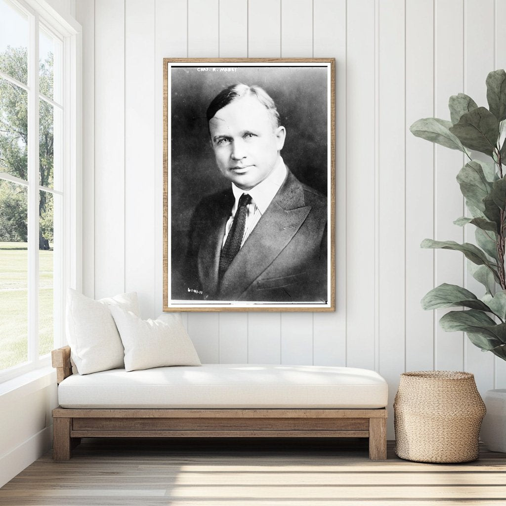 Historic Politician Chas. R. Mabey in Early 1900s