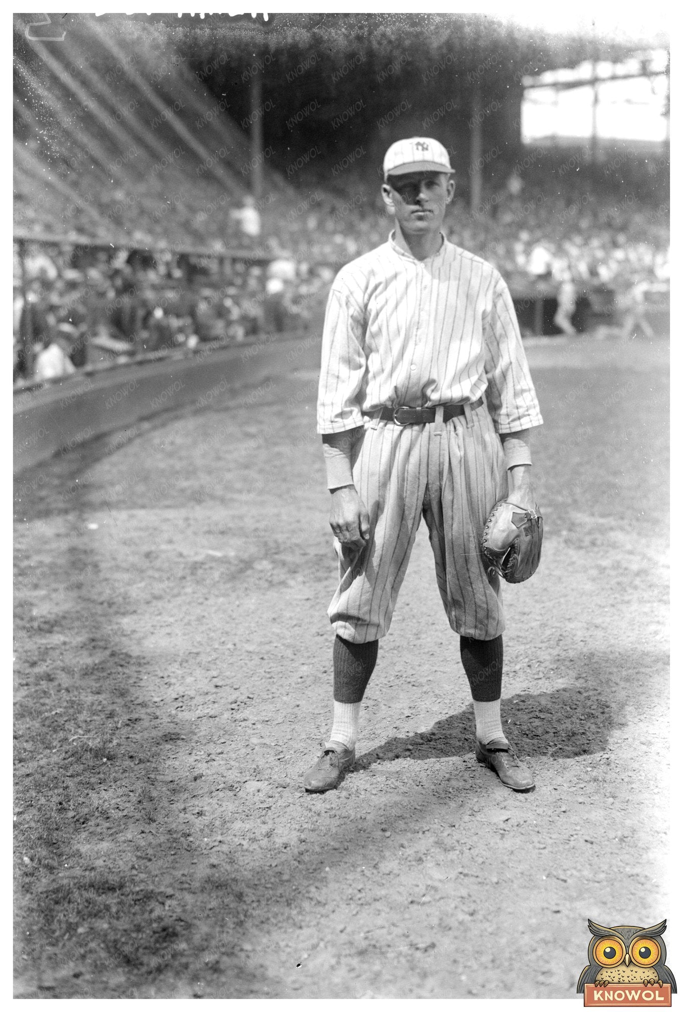 1921 New York Yankees Baseball Star in Action