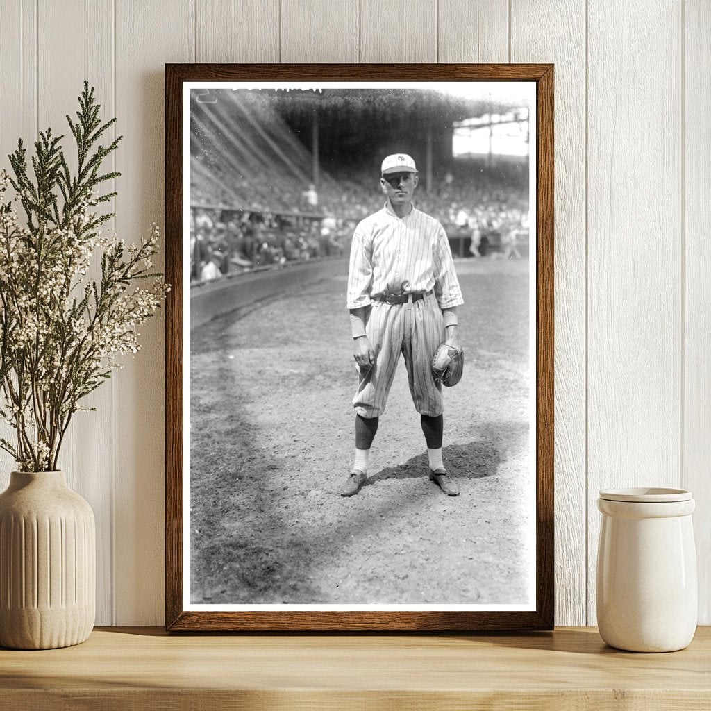 1921 New York Yankees Baseball Star in Action