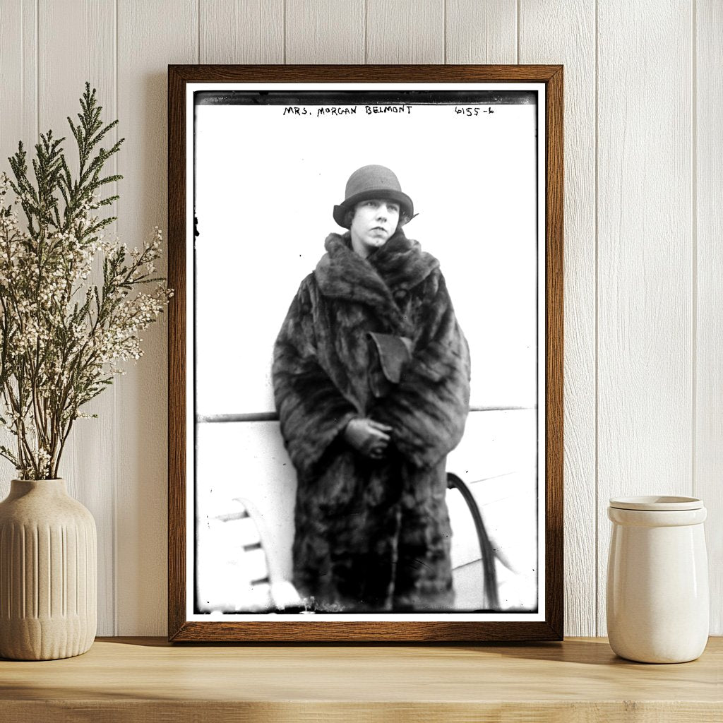 Elegant Portrait of Mrs. Morgan Belmont in 1900s