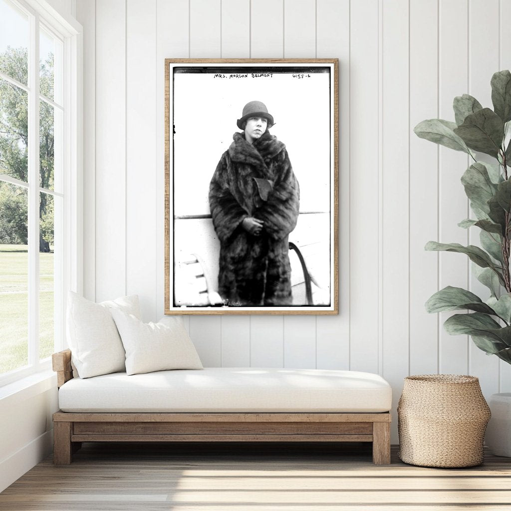 Elegant Portrait of Mrs. Morgan Belmont in 1900s